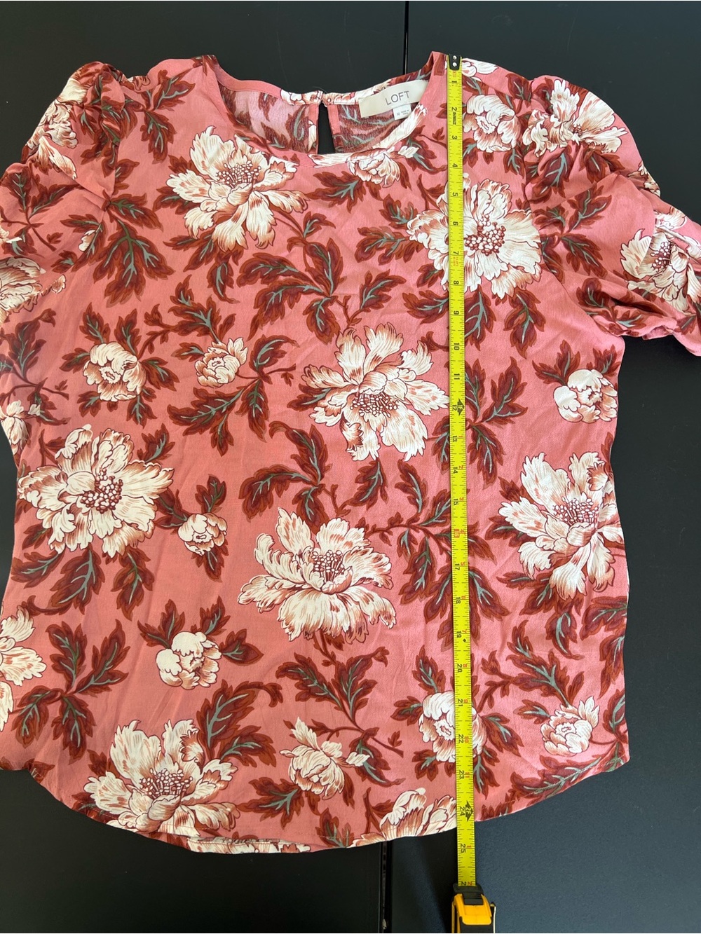 Floral Pink Women's Top Loft M - Picture 9 of 11